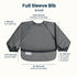 2-Pack Charcoal,2-4Y) Tiny Twinkle Long Sleeve Bib for Babies & Toddlers | Waterproof Smock Bib for Eating | Machine