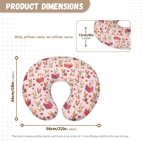 Hechitok Cute Corgi Nursing Pillow Cover Breast Feeding Pillow Support Positioner Lounger Slipcover for Baby Boy Girl
