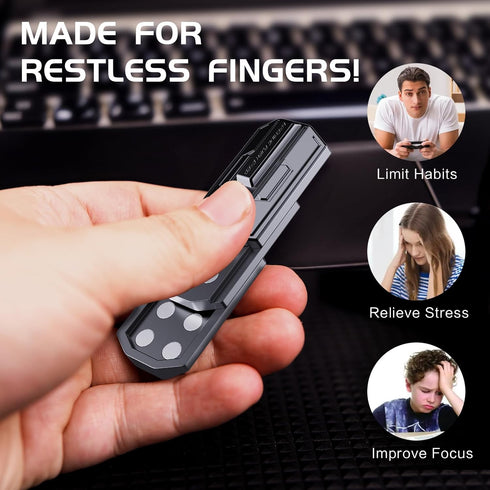 INNPLUS Fidget Slider, Fidget Toys Adults Metal Magnetic Fidgets Desk Toys, Cool EDC Gadgets Anxiety Stress Relief
