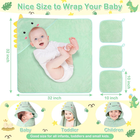 Sublaga 4 3 32x32 PCS Hooded Baby Towels, Soft Baby Towel, Absorbent Baby Bath Towel, Baby Towels and PCS Baby