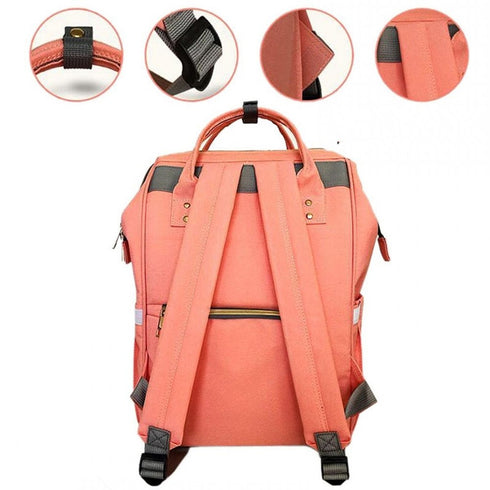 NLD Backpack Diaper Bag Multi-Function Waterproof Travel for Baby Care, Large Capacity (Black)
