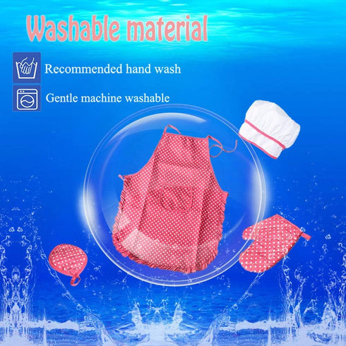 Chef Set for Kids - 13 Pcs Cooking and Baking Set with Apron, Chef Hat, Utensils, Gift for 3 Year Olds