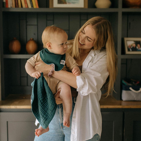 100% 20"x11" 4-Pack Set Parker Baby Muslin Burp Cloths | Cotton Burping Clothes, Newborn Essential | Must-Have Baby