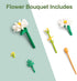 YaJie Flower Bouquet Building Set - White Daisy Blocks for Adults, Unique Botanical Home Decor (490 PCS)