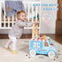 12M+, 1-3 labebe Baby Push Walker, Wooden Activity Walker for Boys Girls Push Walker Toy for Kids Learning to Walk