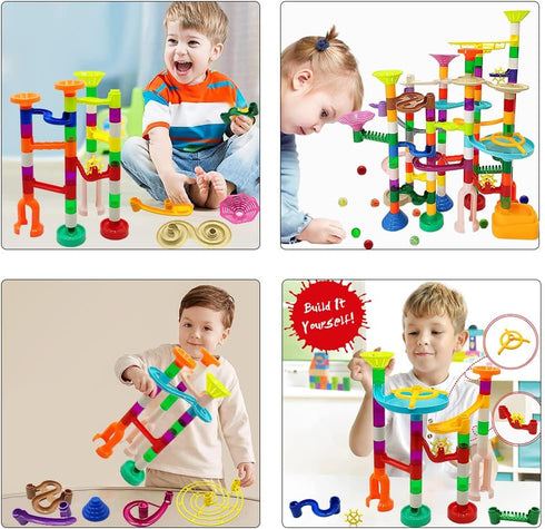 Marble Run for Kids - 150pcs Sturdy Building Toys for Ages 3-8, Fun Gifts for Boys and Girls