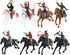 ONEST 16 Pieces Native American Figurines Indian Figurines Indians Historical Plastic Action