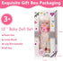 12'' Backpack Set 12 Inch 3+ Baby Doll with in Gift Box, Baby Doll Accessories Included Cute Realistic Baby Dolls