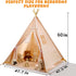 60 38 Teepee Tent for Kids with BBQ Pretend Play Toys, Spacious Kids Play Tent Indoor & Outdoor, Foldable Playhouse