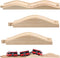 Liliful 2 Pcs Wooden Train Track Accessories Expansion Wood Train Track Pieces