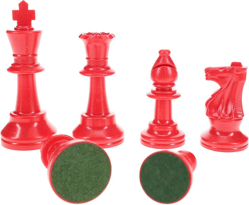 WE Games Color Bright Plastic Staunton Tournament Chess Pieces - Half Set with 3.75 in. King