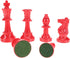 WE Games Color Bright Plastic Staunton Tournament Chess Pieces - Half Set with 3.75 in. King
