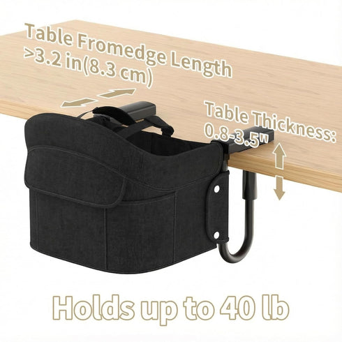 Gryvoth 6-36 0.8" 3.5" Portable Hook On High Chair for Babies & Toddlers from Months,Clip On Baby Seat for Table,Fits