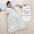 2-Way Zipper,2.5 6-12 Mosebears Sleep Sack Baby Winter Wearable Blanket with TOG Cotton Sleep Sack Unisex (White Star