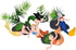 Wild Republic Mermaid Figurines Bucket with 12 Pieces, Aquatic Animals and Bath Toys