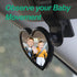 Baby Car Mirror Rear Facing, Convex Rear View Baby Mirrors, 360 Degrees Adjustable for Kids and Infants
