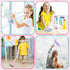 Set 17 Set deAO Kids Cleaning for Toddlers, PCS Pretend Play Detachable Housekeeping Cart with Broom,Dust Pan,Spray