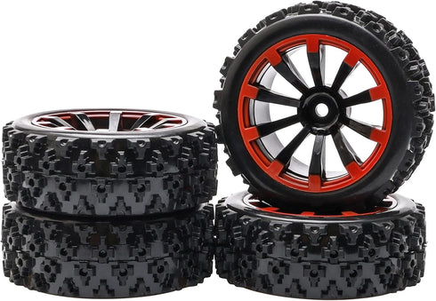 JIUWU 4-Pack Off-Road Wheels - 12mm Hex RC Wheels and Tires, High-Performance Upgrade for 1/10 RC Cars