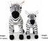 Ice King Bear Mom and Baby Stuffed Animals Set, Zoo Wild Animals (Zebra)