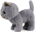 Ice King Bear Fluffy Cat Stuffed Animal, Small Plush Toy 6 Inches (Gray)