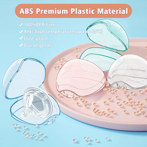 Smlpuame Case,3 Pack Pacifier BPA Free Pacifier Holder Case,Transparent Container Box for Baby BinkyNot