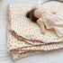 Summer MKXI Cute Floral Muslin Blanket Girly Comforter Yellow Flowers Pattern Nursery Swaddling Blankets Easy Care