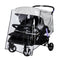bemece Double Stroller Rain Cover, Weather Shield Double Stroller for Side by