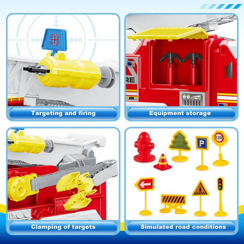 3 4 5 6 3 4 5 3-6 Fire Truck Toy for Year Old Boy Gift, Toddler Toys For Years Old Boy Christmas Birthday Gift, Indoor