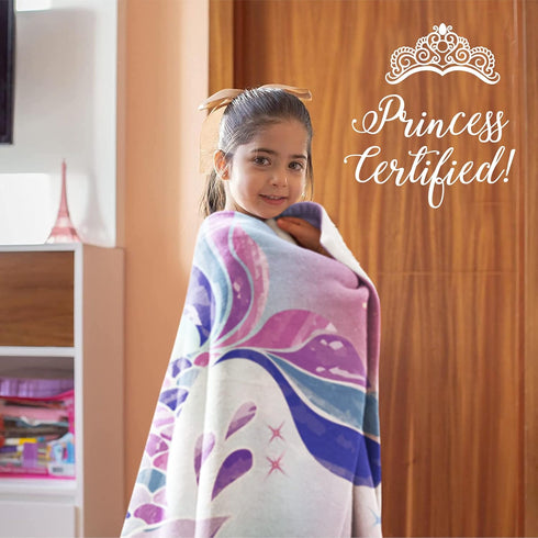 60x80) Personalized Mermaid Fleece Blanket - Ships Next Day, Made in USA - Custom, Soft, & Plush, Couch Bed Throw