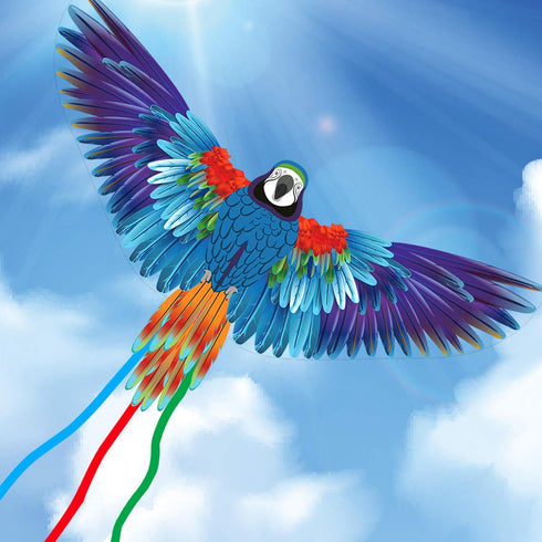 JEKOSEN Huge Parrot Kite for Kids and Adults, Easy to Fly Single Line String with Tail for Outdoor Activities