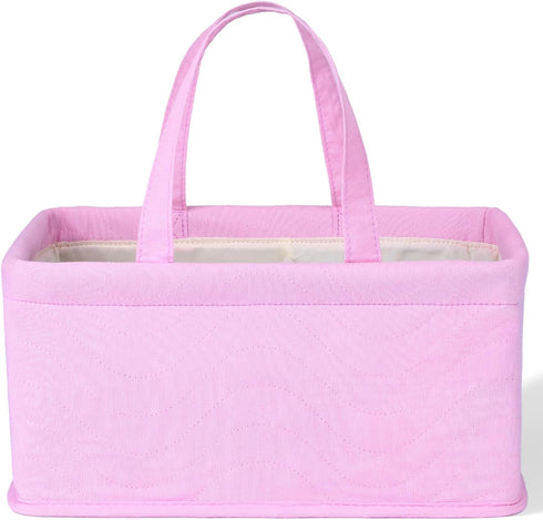Mr. Pen Baby Diaper Caddy Organizer, Pink Quilted Fabric, Car Diaper Caddy,