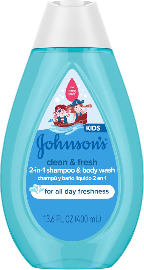 Johnson's Clean & Fresh Children's Shampoo & Body Wash, 2-in-1 Daily Hair