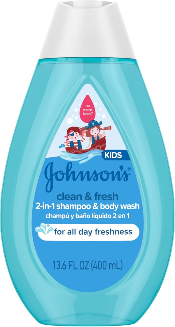 Johnson's Clean & Fresh Children's Shampoo & Body Wash, 2-in-1 Daily Hair