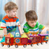 Magnetic Tiles Building Blocks with 4 Cars Magnet Train Set - STEM Toy for Kids, Educational Creativity