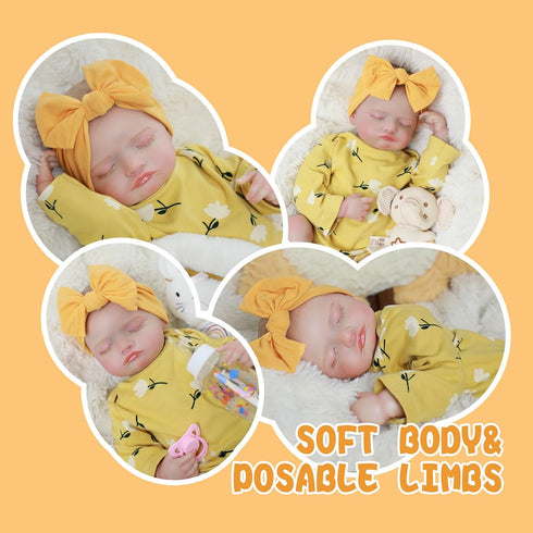20 Inch Set 3+. Babeviimt Reborn Baby Dolls - Realistic Sleeping Newborn Baby Doll Girls Lifelike Full Vinyl Body