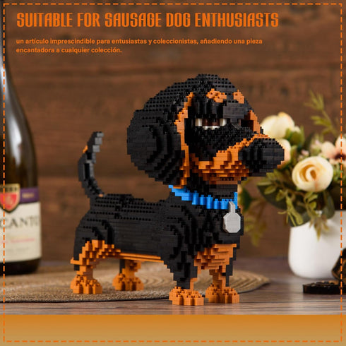 XinLiangDian 3D 2100 Set,Animals 14+Boys Dachshund Dog Puzzle PCS Building Blocks Gifts Compatible with Mini Legos