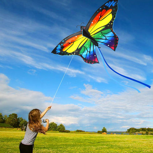 TOY Life Butterfly Kites for Kids - Easy to Fly Rainbow Kites for Ages 3-12, Beach Kites for Adults, Outdoor Games