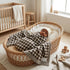 100% Checkered Baby Blanket for Baby Boys & Girls - Soft Fine Cotton Quilt Receiving Swaddle Stroller Nursery Bed