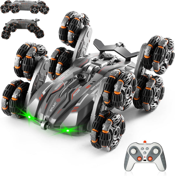SUMEAUT 8WD Remote Gesture Sensing Stunt Control Car with Light Spray Effect, Music