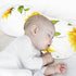 Muslin Baby Burp Cloths Set of 2, Soft Absorbent Big Sunflower Muslin Washcloths, Bibs for Newborns