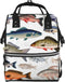 KLLTYHMU Diaper Bag Backpack Different Fish Baby Essentials Diapers Bag Waterproof Mummy Backpack