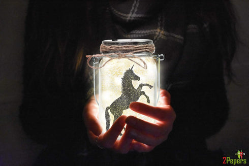 2Pepers (2 Pack), DIY Fairy and Unicorn Nightlight Craft Kit Fairy Lantern Jars Arts and Crafts for Girls, Make Your