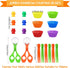 74 Pieces Counting Sorting Bears Set, Sensory Bin Tools with 60 Rainbow Sorting Bears, Tweezers, Scissors Clips,