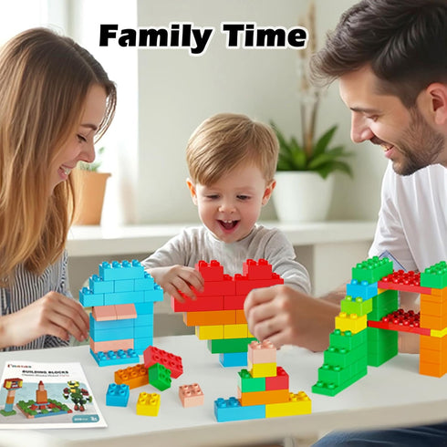 Unasas 3-8| 8-Color 209-piece Sets Building Blocks for Kids Ages Building Bricks for Toddlers Development, Creativity