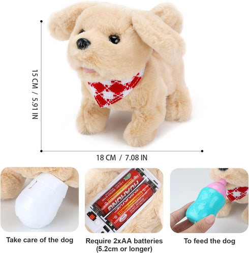 Electric Plush Toys Corgi Puppy - Interactive Pet Dog with Walking, Barking, Tail Wagging for Kids