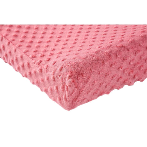 Baby Changing Pad Cover, Super Soft Plush Dot Diaper Covers for Baby Girls and Boys, Fit 32"/34'' x 16" Pad (Strawberry