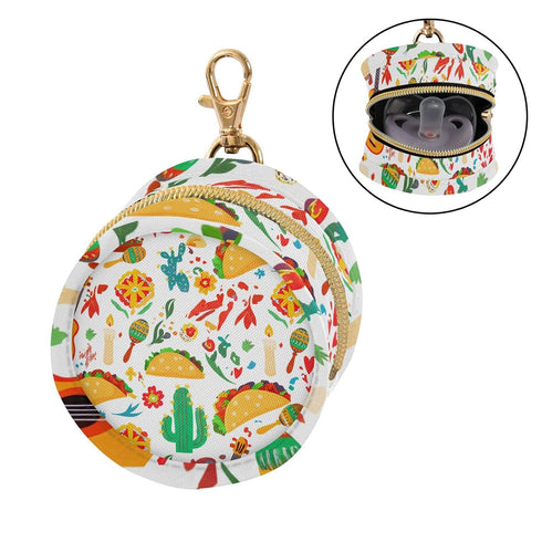 YETTASBIN Mexican Cinco De Mayo Portable Pacifier Holder Case with Metal Hook Buckle & Zipper for Diaper Bag