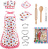 MEIDAYAI 11 PCS Kids Baking Set for Girls, Chef Costume with Adjustable Apron