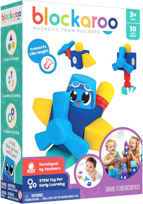 Magnetic Foam Blocks - STEM Preschool Toys for Children, Bath Building Blocks, Engineering Toys for Kids 3-6