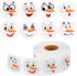 800 Pcs Christmas Snowman Sticker Roll - Cute Round Circle Stickers for Winter Party Decoration